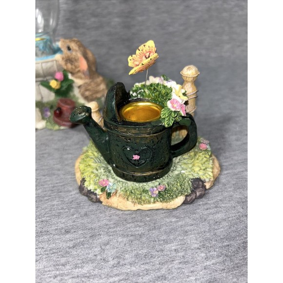 Garden Happy Spring Candle Holders Centerpiece ~ Easter Bunnies Pot Watering Can - Picture 11 of 16